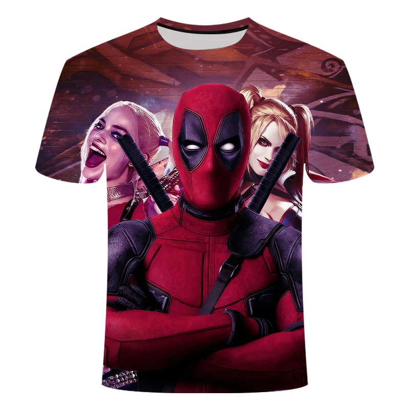 

2020 new American anime Deadpool 3D Printing T-Shirt Plus Size Men's And Women's Casual Men's Shirts Fun Casual T-Shirts Cool