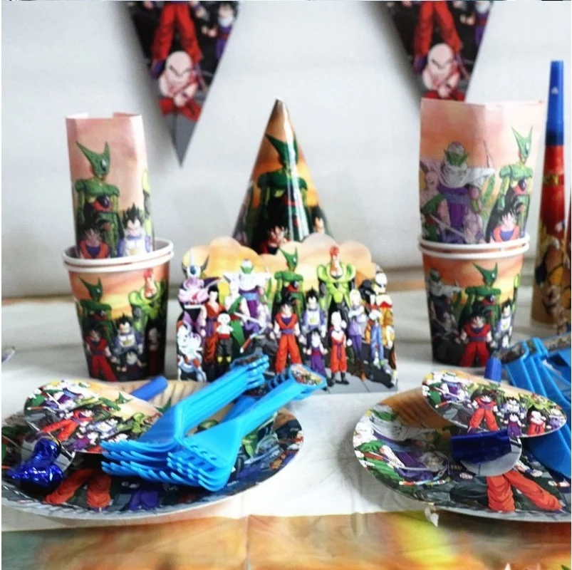 Dragon Ball Z тема украшения набор воздушных шариков с детское платье для дня рождения
