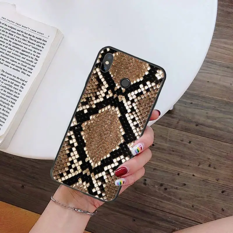 

snake skin print horror animal Phone Case For Xiaomi Redmi note 7 8 9 t k30 max3 9 s 10 pro lite