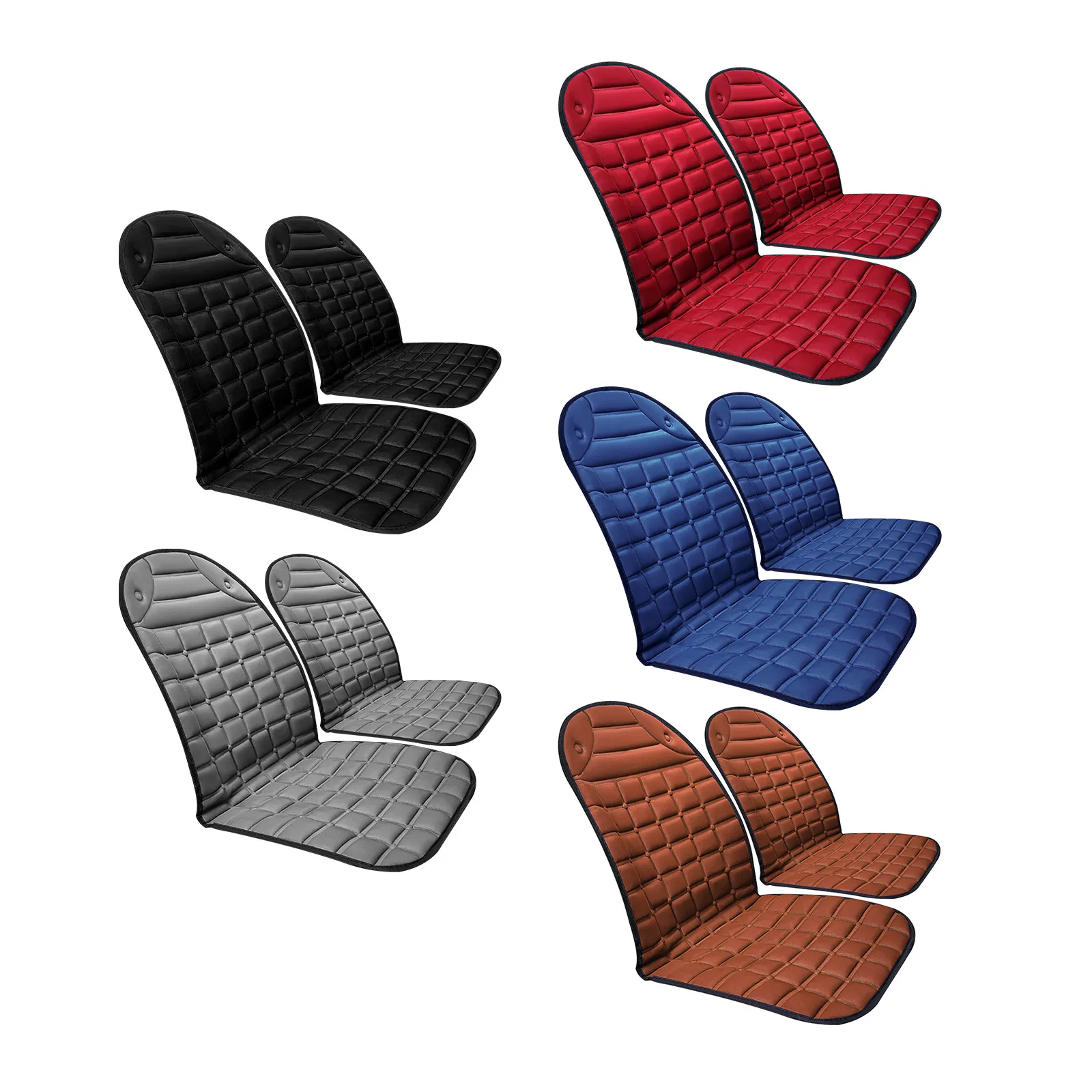 

2PCS Car Heated Seat Cushion Winter Car Heating Seat Cover Temperature Controller Heater Warmer Auto Seat Cushion