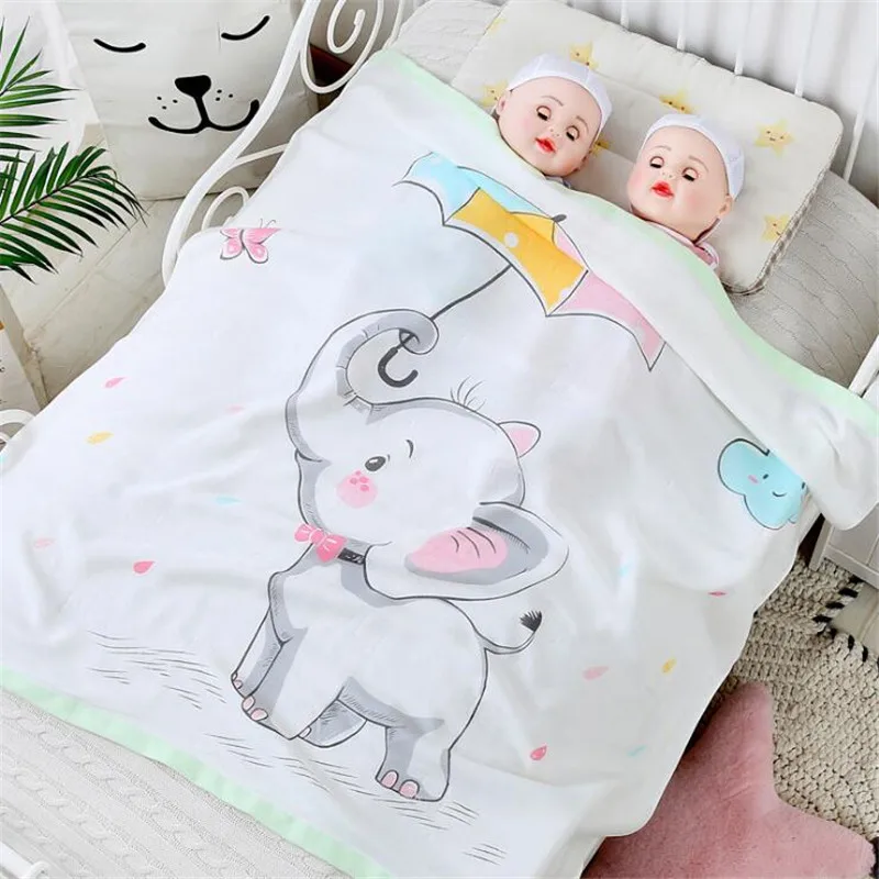 110*110 см трехслойное банное полотенце Пеленальное Одеяло детское постельное