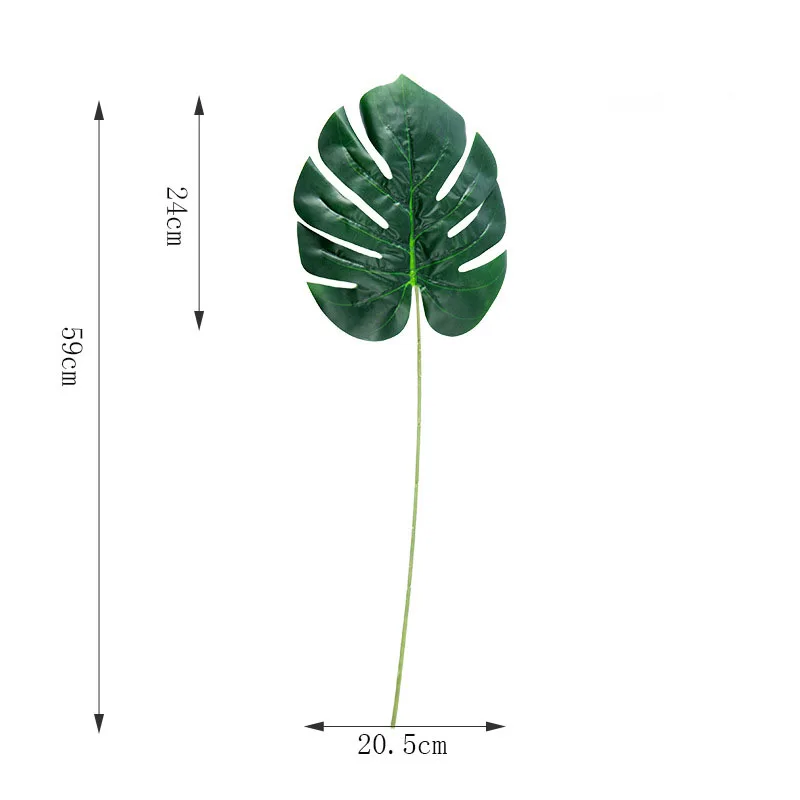Цельные пластиковые искусственные растения monstera, тропические листья пальмы, украшения для дома и сада, аксессуары для фотосъемки - Цвет: Style06