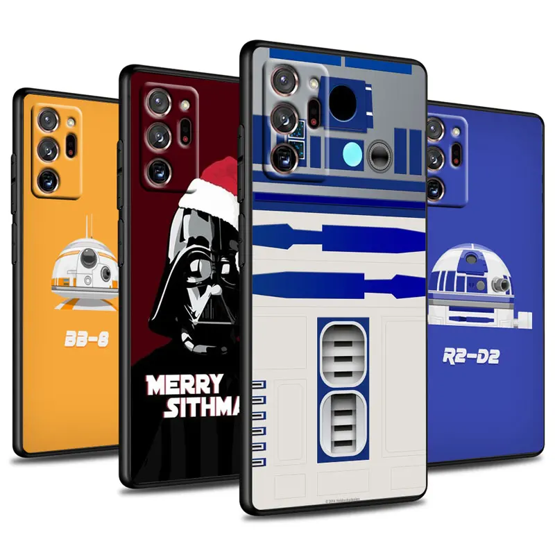 

Star Wars BB8 R2D2 For Samsung Galaxy Note 20 Ultra 10 Plus 5G M62 M60S M52 M42 M32 F52 Soft Black Phone Case