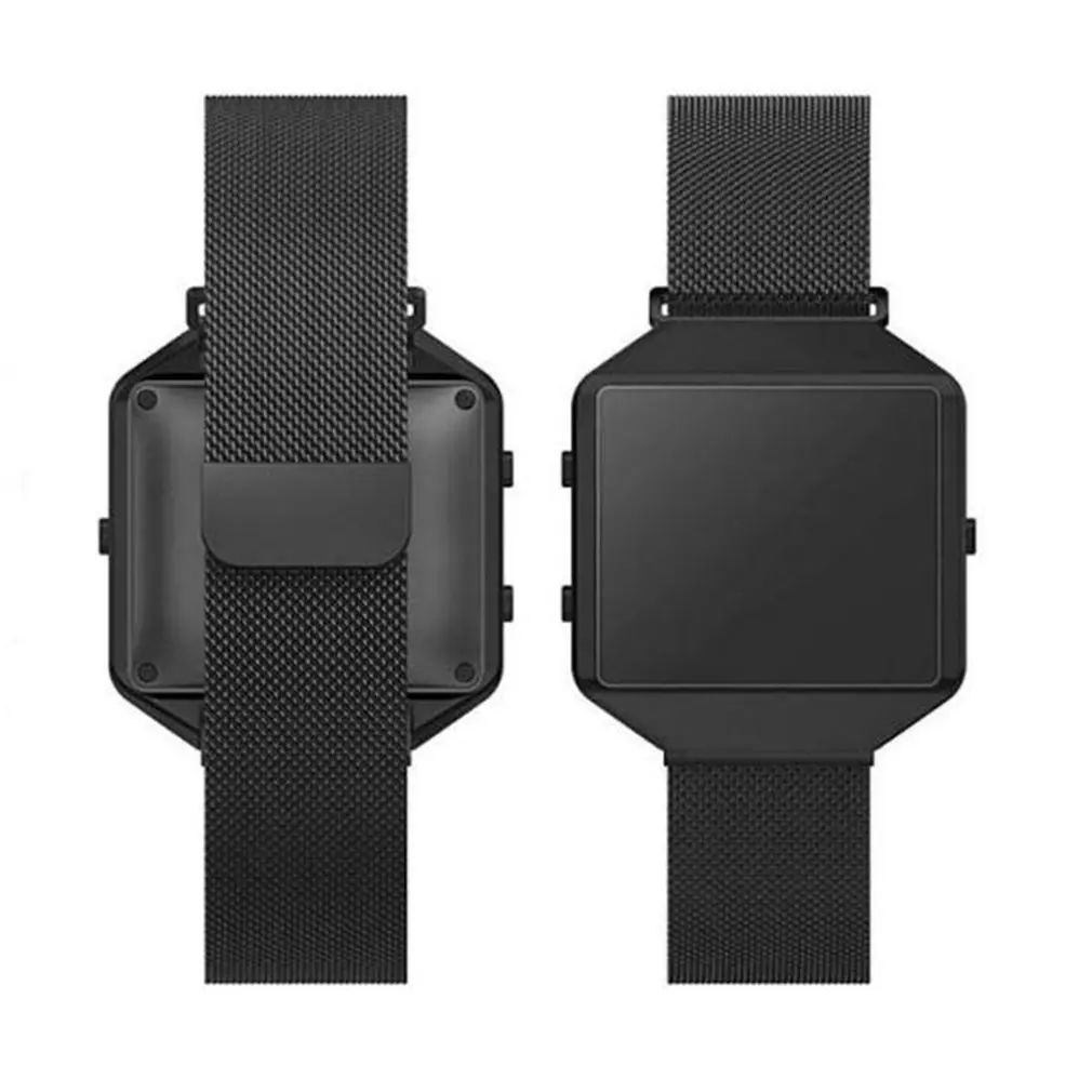 

Mesh Strap Mesh Metal Frame For Fitbit Blaze Watch Band Stainless Steel Black Rose Gold Silver Magnetic Clasp Bracelet