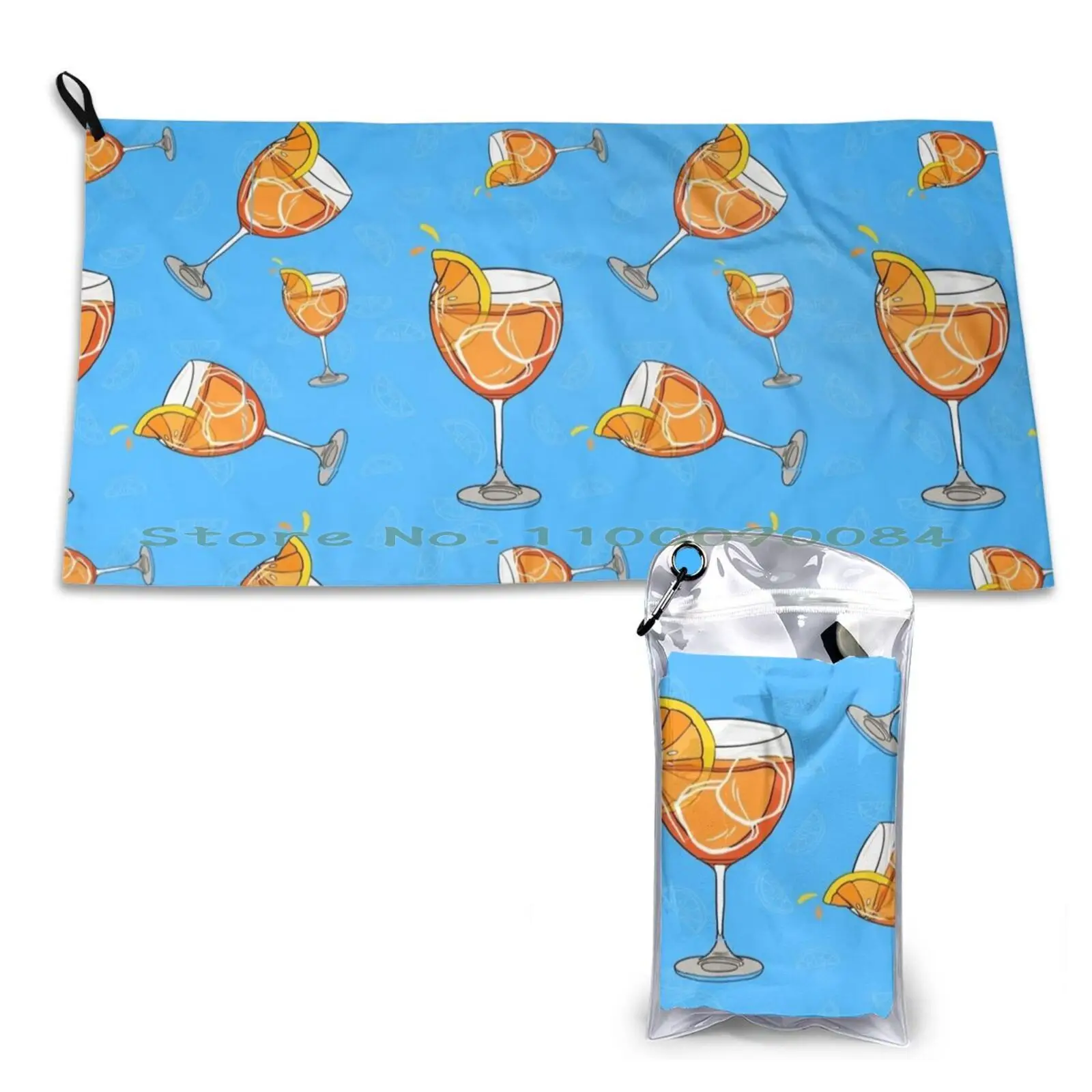 

Spritz Time Quick Dry Towel Gym Sports Bath Portable Orange Natural Yellow Nature Colorful Forest Beautiful Red Background