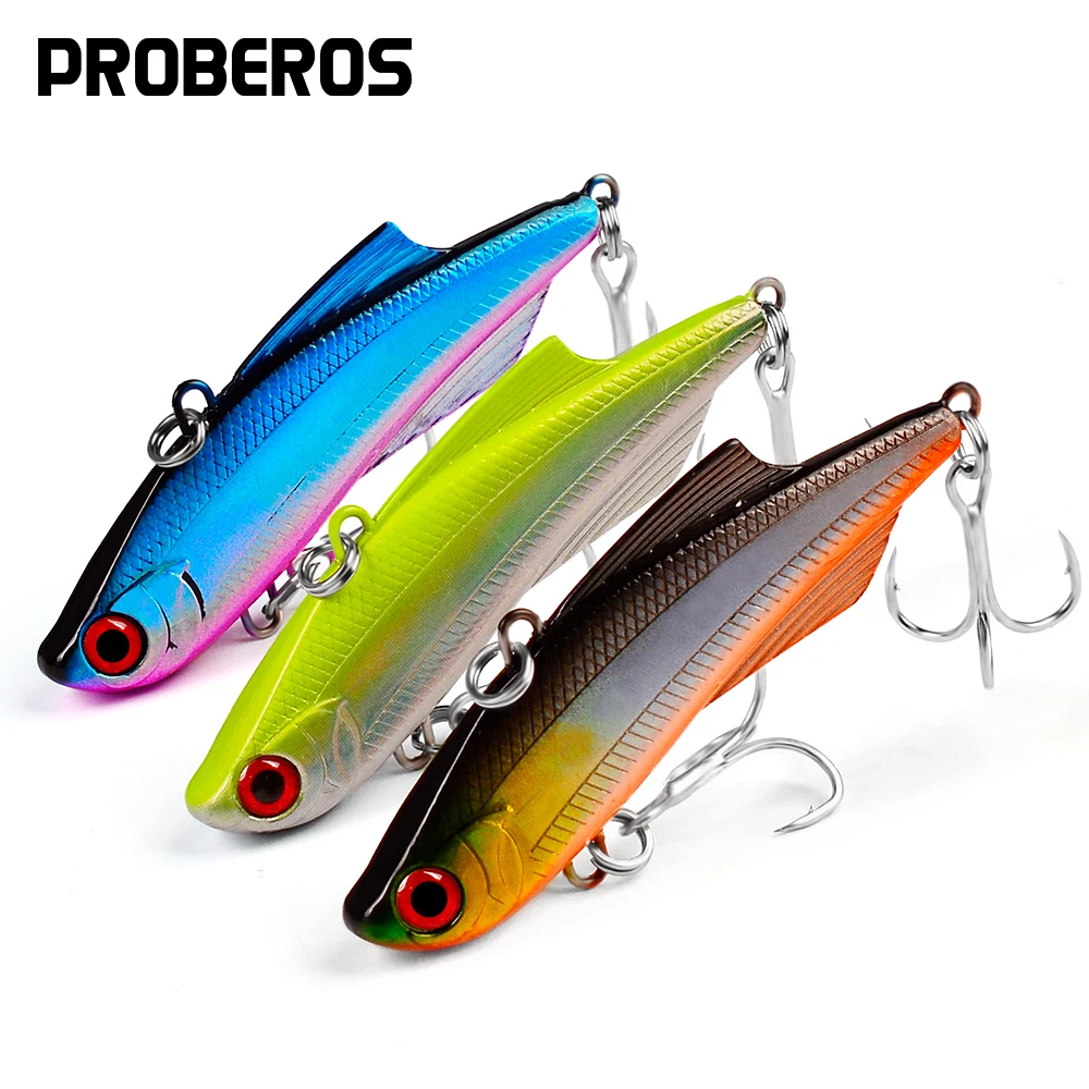 

PROBEROS 6PCS VIB Fishing Lure 7cm-20.5g Sinking Vibration Wobbler Shore Casting Hard Bait Artificial Trolling Jerkbait Tackle