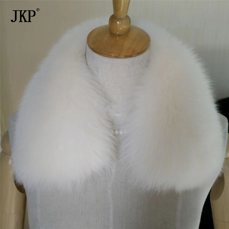

JKP 2020 New Real Fox Fur Scarf for Women Winter Warm Shawl and Wraps Coat Collar Square Fashion Scarves High Quality