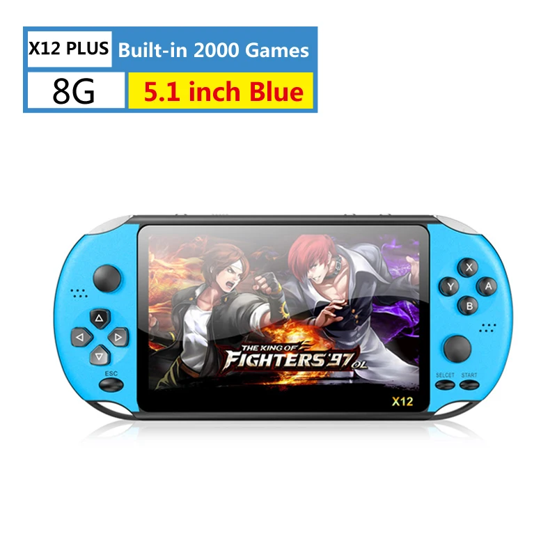 X12 PLUS 8G Blue X16 7 дюймов игровой консоли 8 Гб 16 г ручной X19 чехол для телефона в виде ретро-игровой плеер встроенный 2500/3000 игр X12 плюс видео игрового контроллера геймпад для Neogeo Arcade - Цвет: X12 PLUS 8G Blue