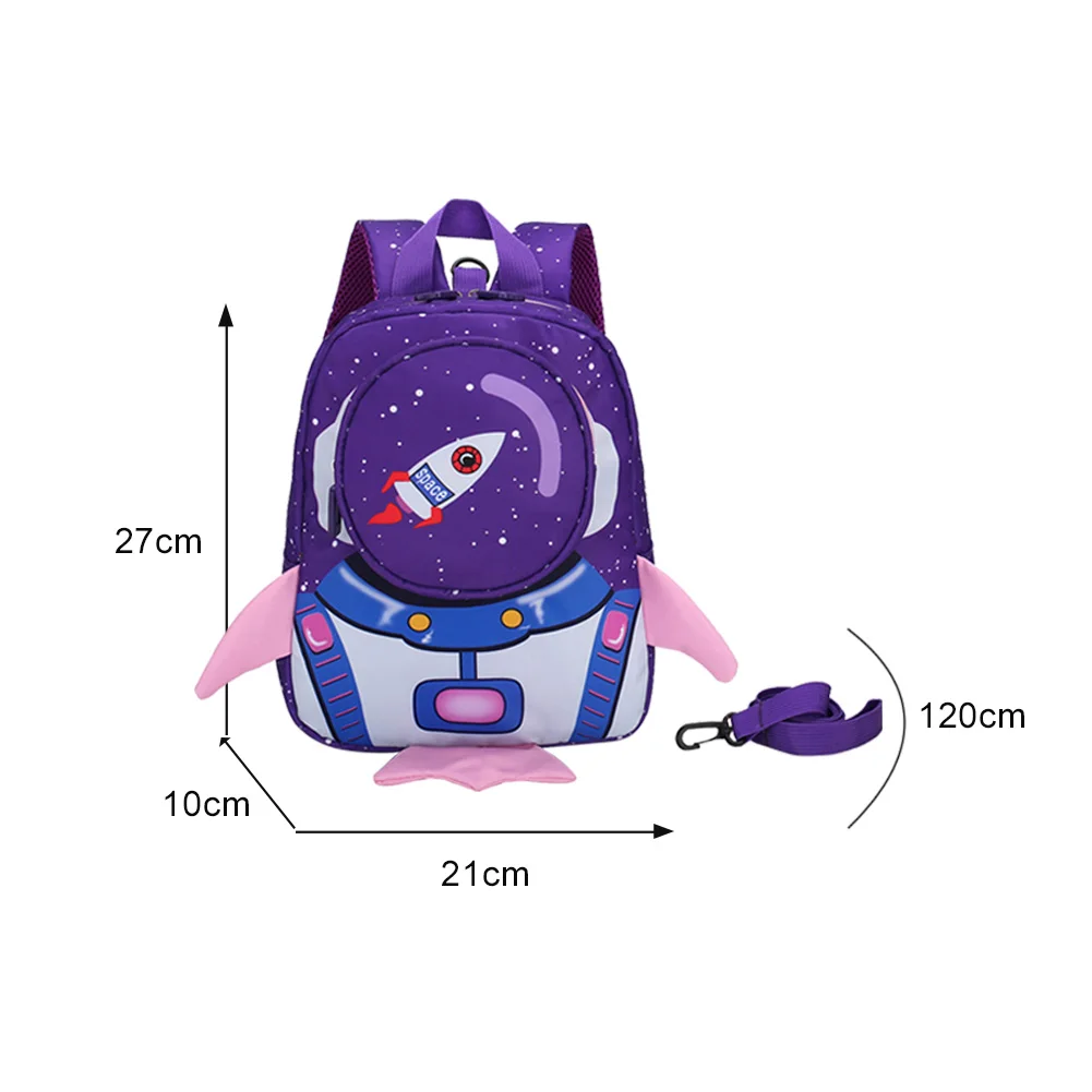 

Kids Nylon Casual Backpack Cartoon 3D Rocket Children Travel Travelling Bags Leisure Daily Boys Girls Shoulder School Bag