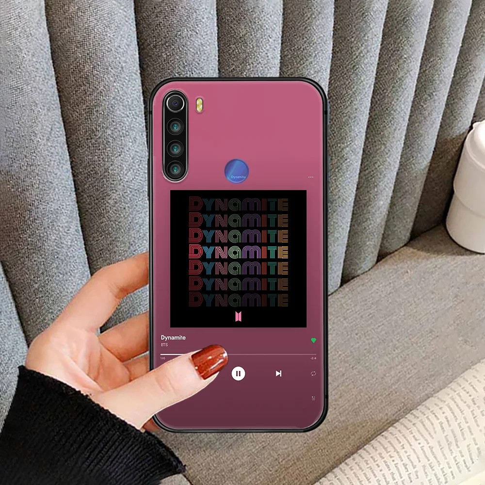 

Kpop Dynamite Bangtans-Boy Phone Case cover For XIAOMI Redmi Note 3 4 4X 5 6 7 8 9 Pro T S max black coque pretty Etui trend