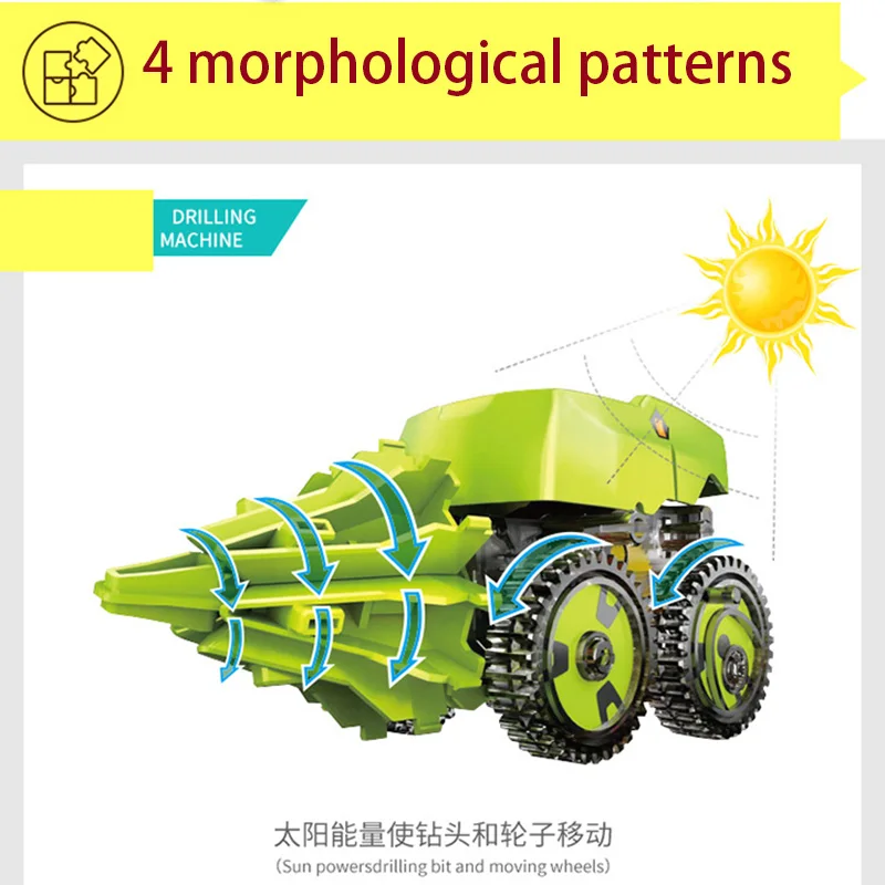 4 в 1 робот трансформер на солнечной батарее|Наборы для сборки моделей| |