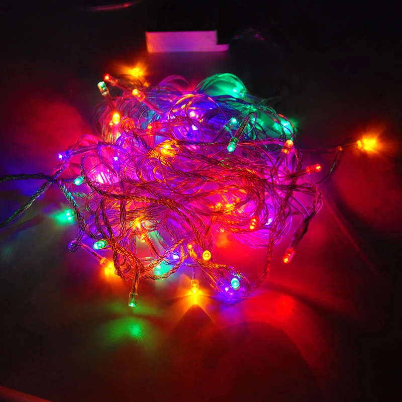 colors 9 м 100Led гирлянда Рождественская елка украшение Сказочный светильник водонепроницаемый домашний сад вечерние наружные праздничные украшения EU plug - Испускаемый цвет: colors