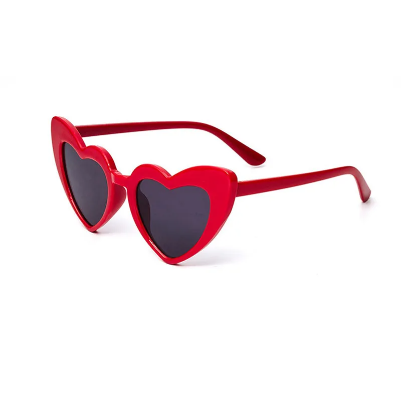 Детские солнцезащитные очки в форме сердца детские пластиковые с зеркальными