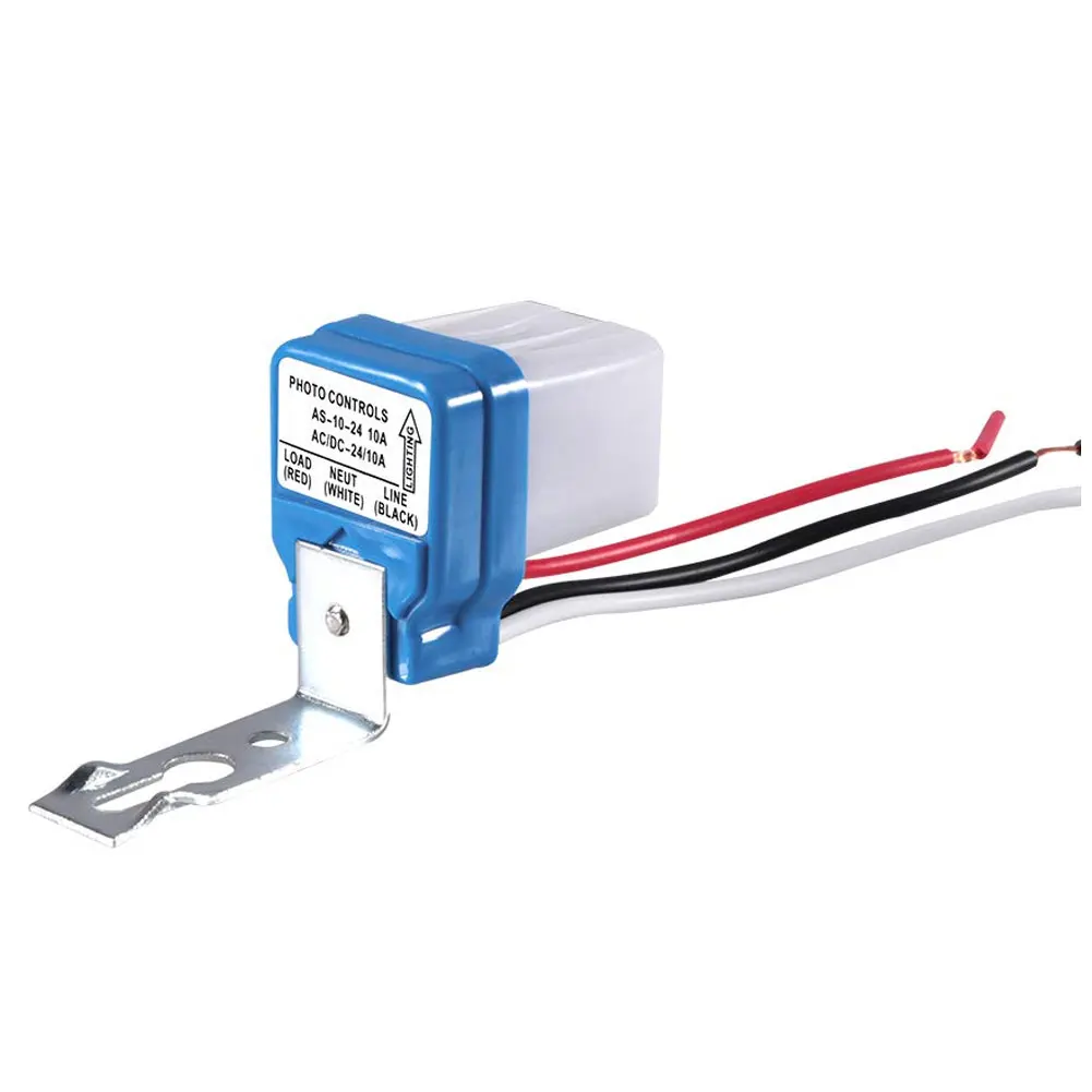 

2PCS Auto On Off Photocell Street Light Switch Photo Control Photoswitch Light Sensor AC/DC 24V Photocell street Light Switch