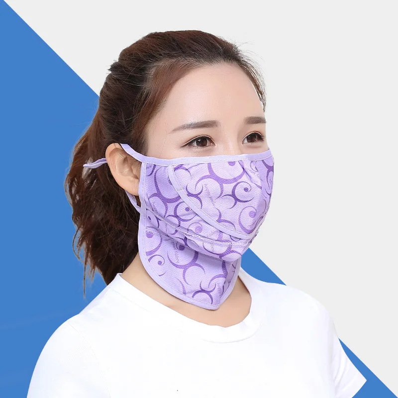 

Korean version of the breathable mesh anti-ultraviolet mask adjustable cycling opening mask fashion printing sunscreen mask