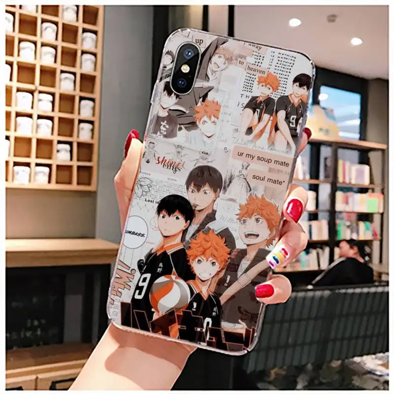 

Haikyuu Hinata Anime cartoon Phone Case For iphone 12 11 pro Max Mini 7 8 plus X XR XS xiaomi 10 9 8 6 9t Pro lite max3