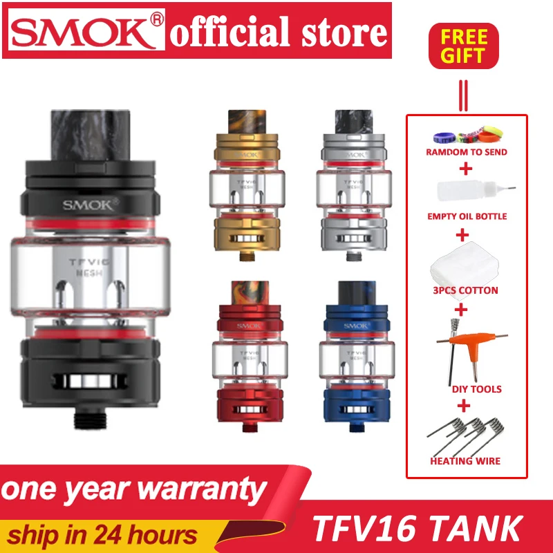 9 мл SMOK TFV16 бак электронная сигарета распылитель 510 нить с 0,6 0,8 сеткой катушки испаритель VS TFV12 Prince Tank Vape