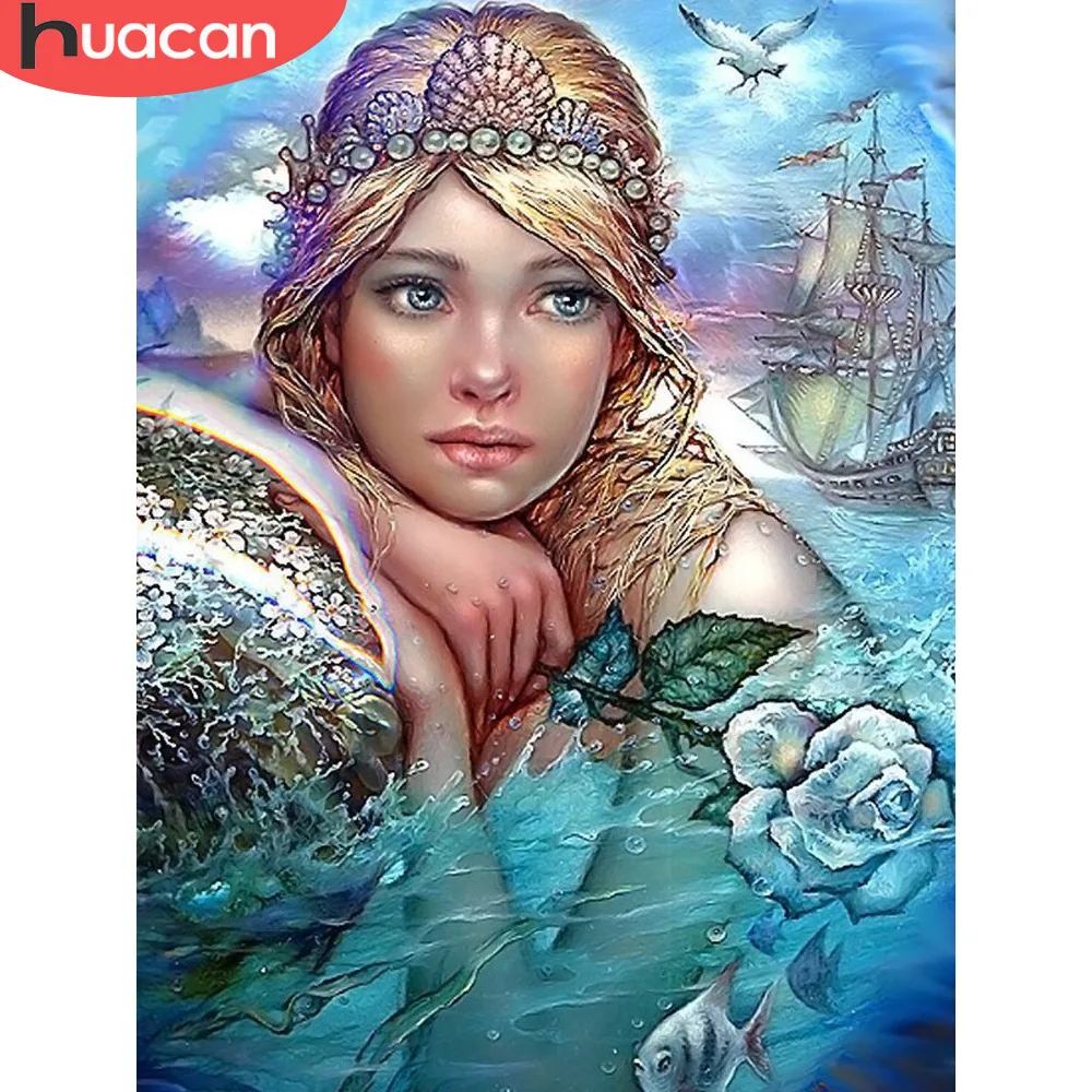HUACAN 5d алмазная вышивка распродажа Алмазная мозаика для девочек портрет Алмазная мозаика алмазная живопись набор крестиков Декор