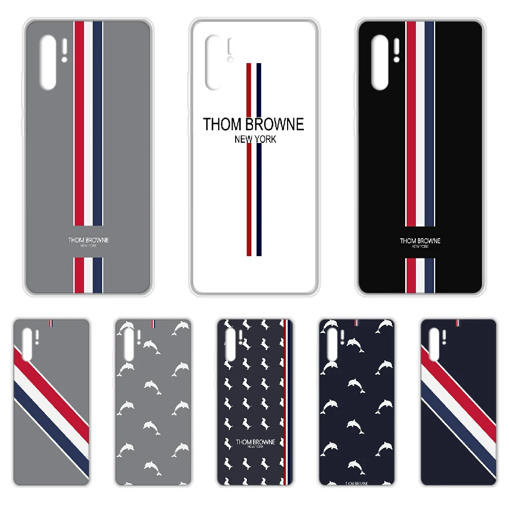 Роскошный брендовый чехол для телефона Thom Browne корпус SamSung Galaxy note A 5 7 71 8 10 20 30 40 50 70 80