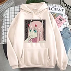 Толстовка Zero Two Kawaii Devil Girl Мужская, свободная теплая одежда в стиле Харадзюку, корейский Графический Свитшот унисекс, уличная одежда в стиле хип-хоп