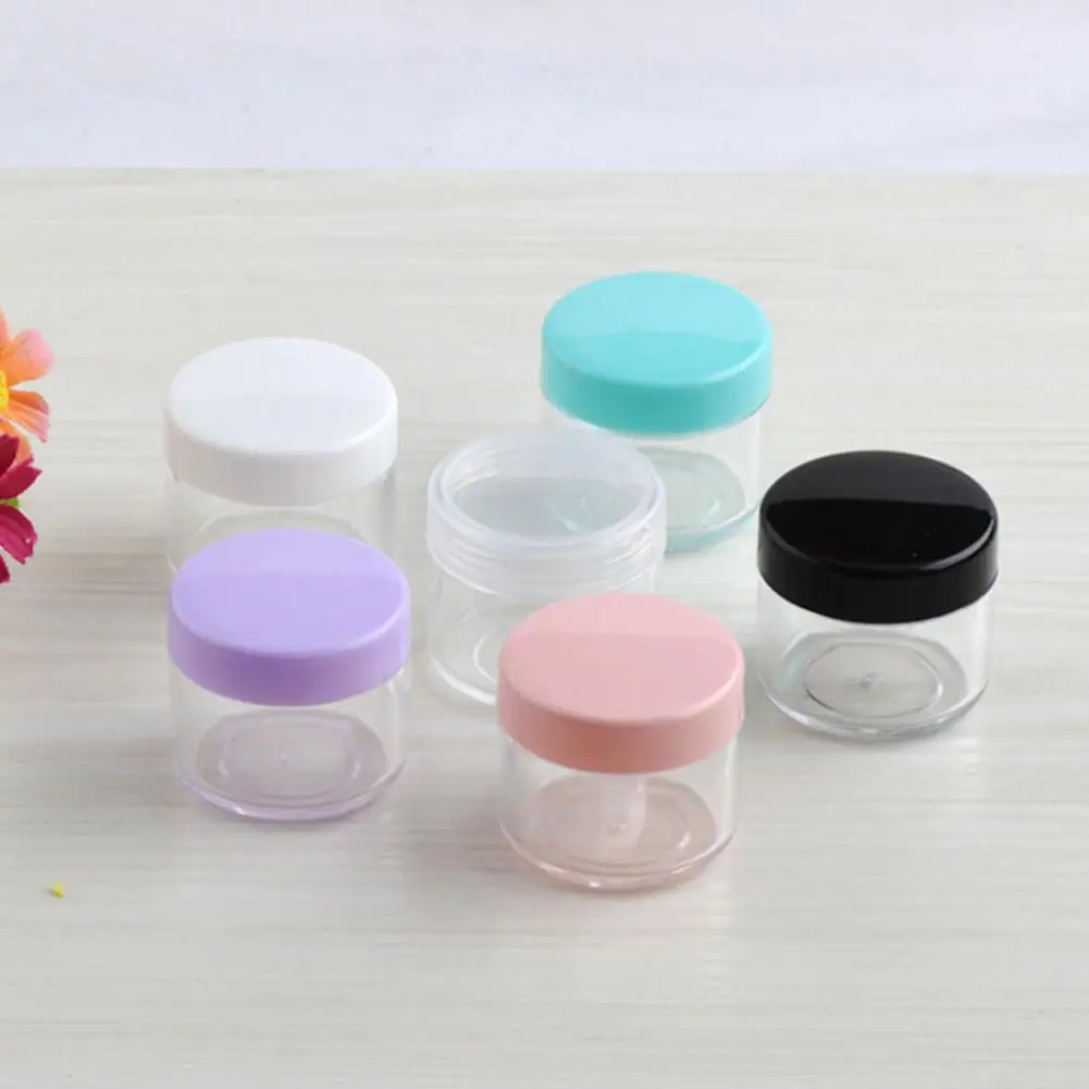 10Pcs 20g Round Clear Jars Transparent Screw Caps Good Sealing PS Plastic Storage Box With Lids for Face Cream | Красота и здоровье