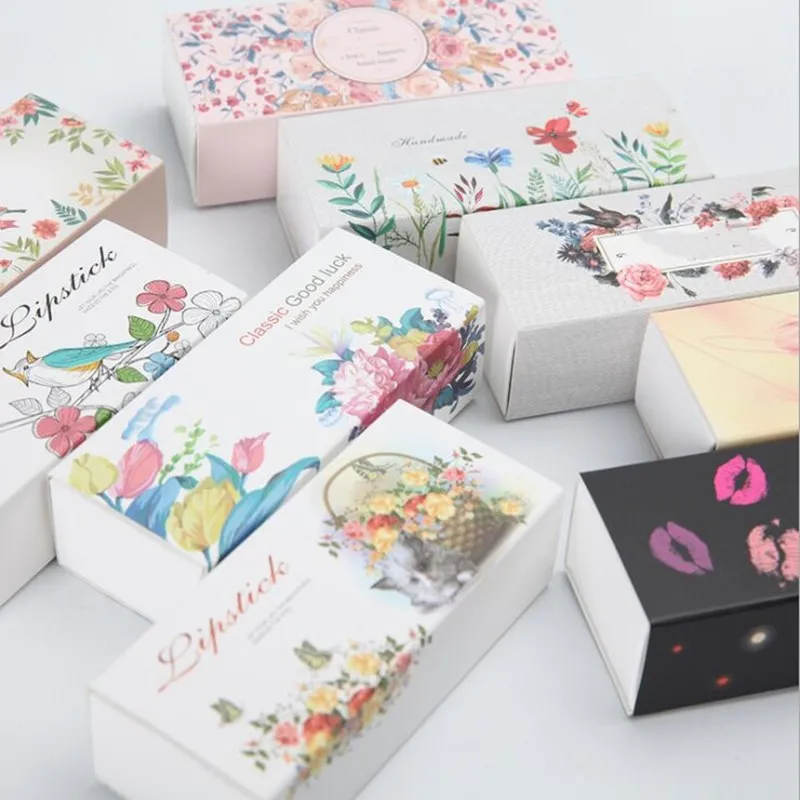 Упаковочная коробка из крафт бумаги 10 шт для помады/сумки Прямоугольная Упаковка