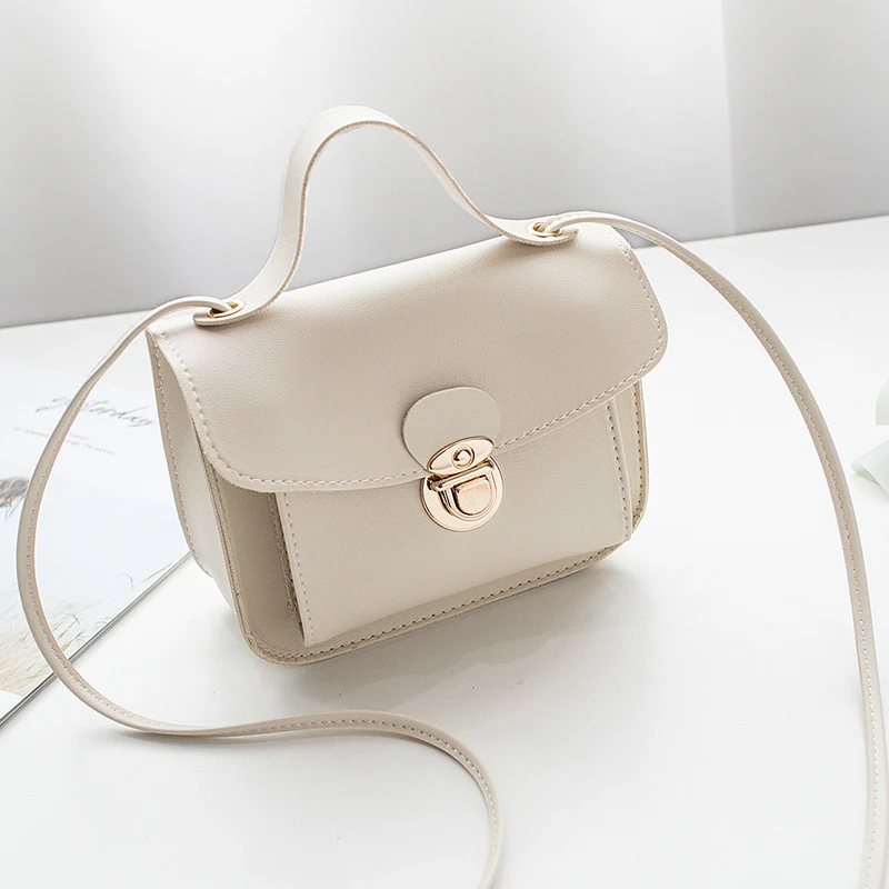 Модная простая женская сумка через плечо качественная искусственная мини на с