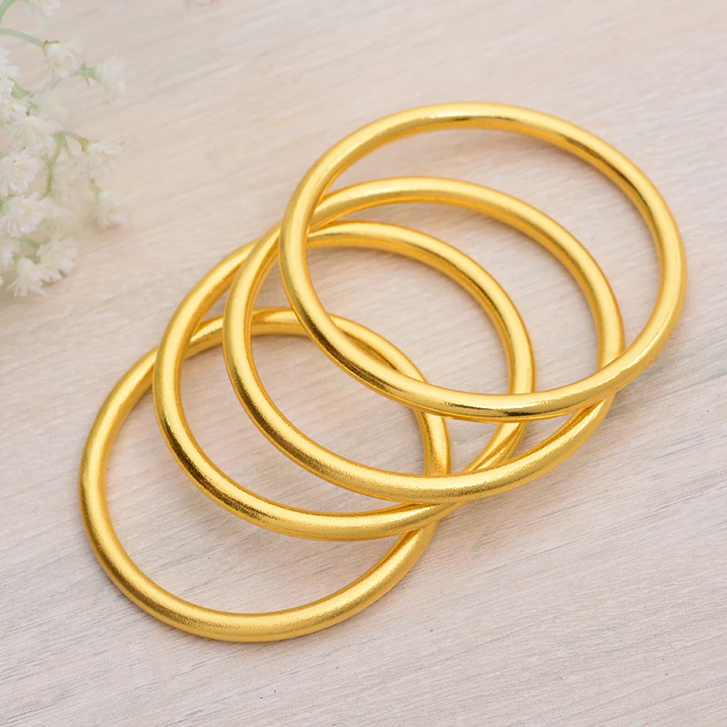 24 K Fine Gold GF браслет в дубайском стиле Африка Арабские украшения 4 шт. сборка Мода Дубай абразивный взрывной браслет ювелирные изделия