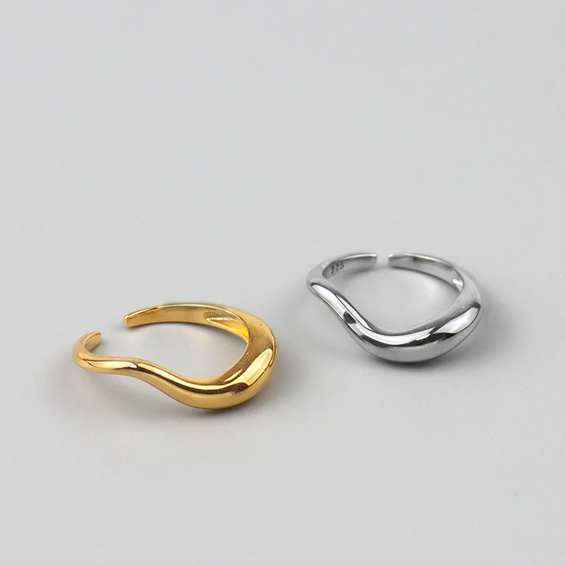 

2020 New S925 Sterling Silver Twined Creative Geometric Ring Cool Style Female Silver Jewelry Fashion Women's Choice