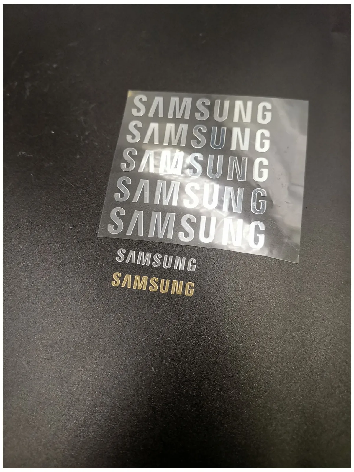 

5 Pcs Custom Silver Gold Logo Paste Label Samsung Galaxy S3 s4 s5 Metal Stickers 3.1X0.6cm, 6.1X1.2cm Free Shipping