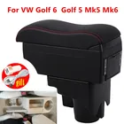 Для VW Golf 6 подлокотник для VW Golf 5 Mk5 Mk6 jetta 5 интерьер специальные модифицированные детали автомобильный подлокотник центр хранения коробка