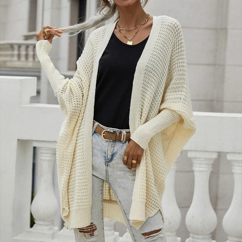 

Muyogrt Oversized Knitted Cardigans Women Harajuku Sweater Office Lady Autumn 2021 Korean Tops Casual Vintage Loose Warm Coat