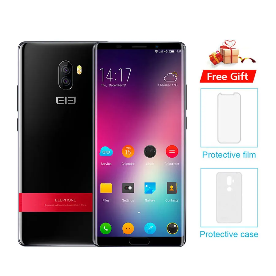 Elephone P11 3D MT6797T Deca Core Смартфон FHD+ 6,0 ''Android 8,0 4 Гб ОЗУ 64 Гб ПЗУ 16 МП 3200 мАч FingerprintOTG 4G мобильный телефон - Цвет: Black
