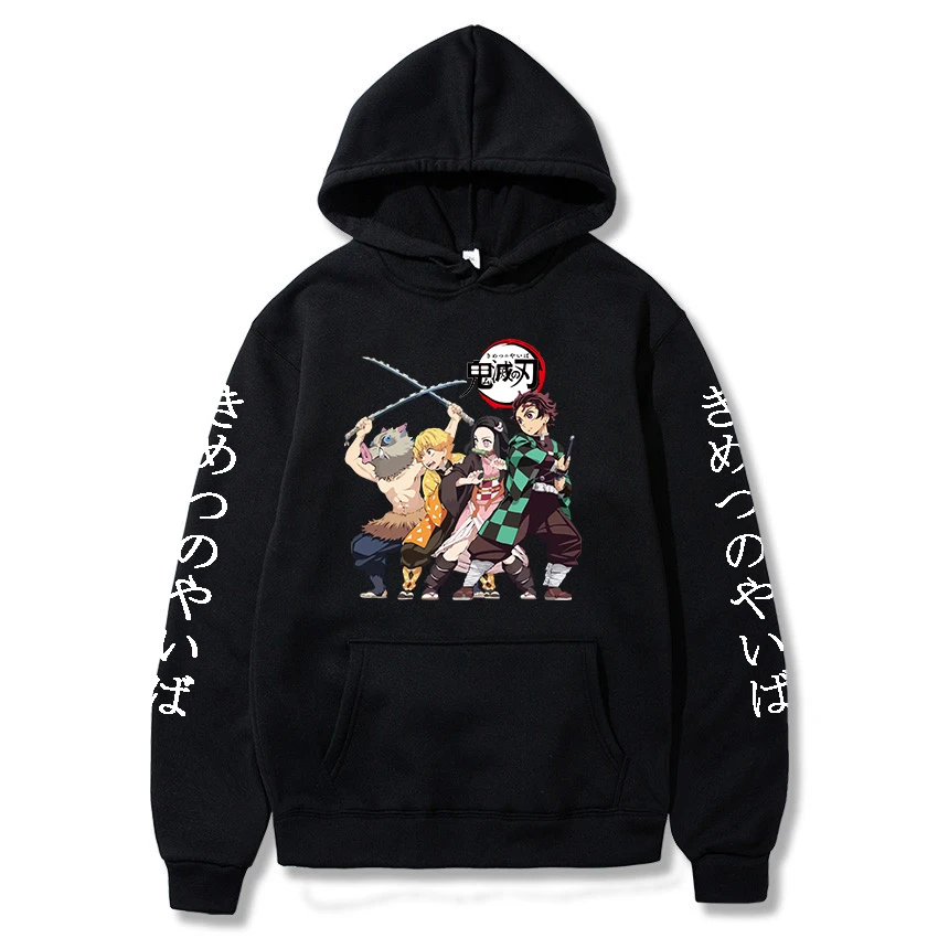 

Japanese Anime Demon Slayer: Kimetsu No Yaiba Printed Hoodies Men Pullover Hoodie