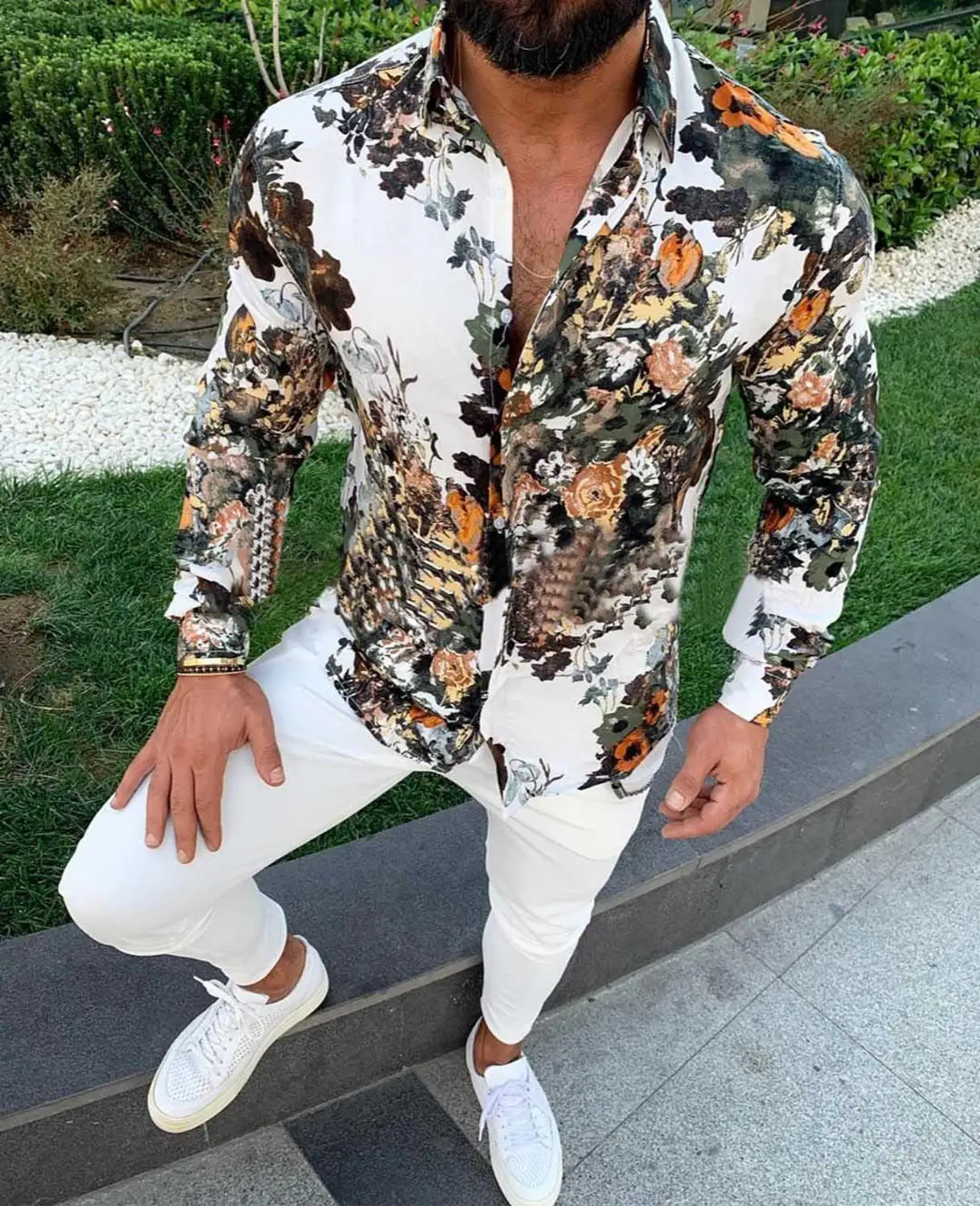 

Hot Sale 2020 Summer New Men's Clothing European American Retro Trend Shirt Cardigan Men's Long sleeve Shirt High quality