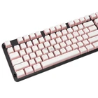 Drop RGB 108 Keycaps ANSI Layout Add ISO PBT розовый пудинг Двойная кожа Milk Shot Keycap с подсветкой с Keycap плата для хранения ключей для OEM