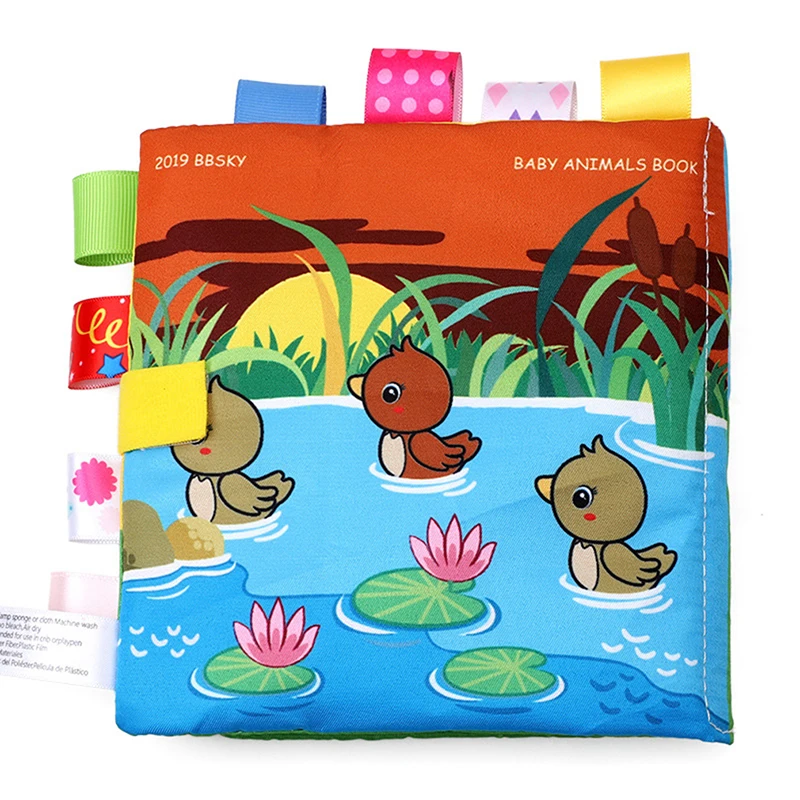 

Animal Baby Label Cloth Book Tear Not Bad Parent-child Interaction Infant Puzzle Early Education Cloth Book Toys New