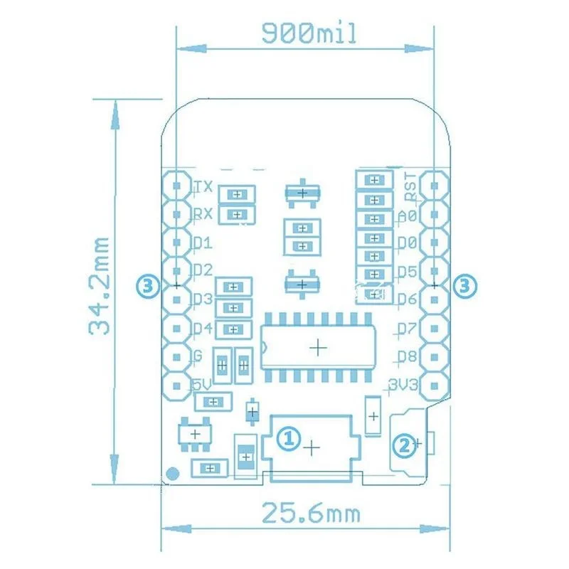 5 шт./лот ESP8266 ESP-12 NodeMcu Mini D1 Module WeMos Lua 4M Bytes WLAN WiFi макетная плата подходит для Arduino |