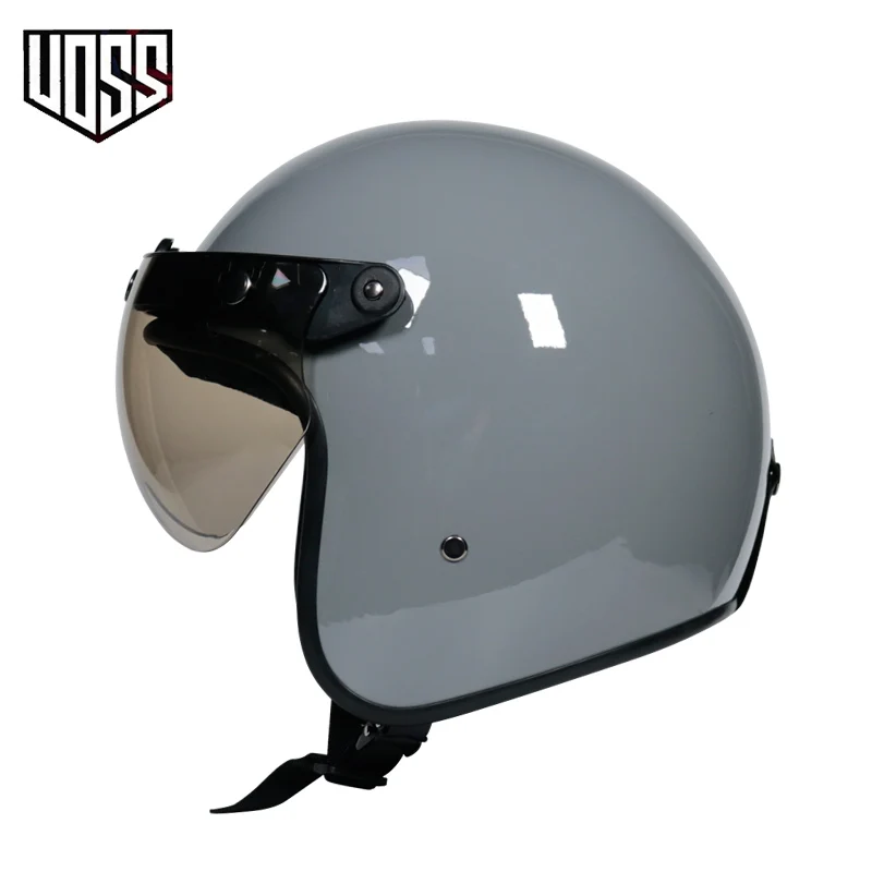 VOSS мотоциклетный шлем в стиле ретро 3/4 capacete винтажные мото rcycle половина DOT