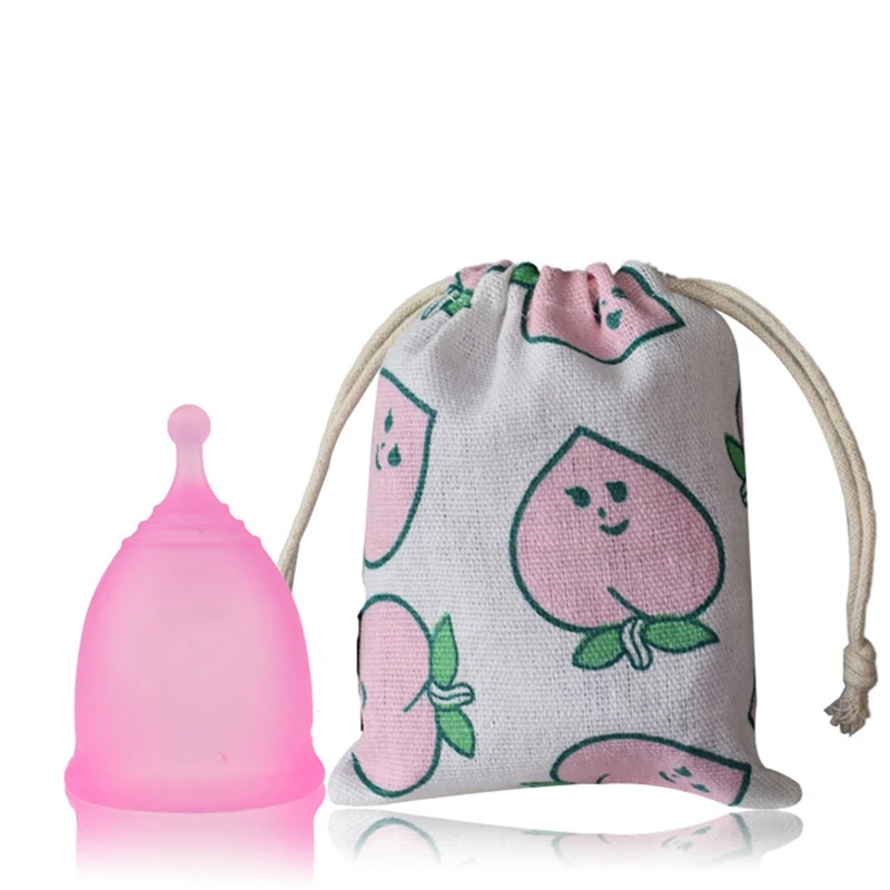 

8Pcs Menstrual Cup for Feminine Hygiene Silicone Cup Menstrual Reusable Lady Cup L (Purple & Pink)