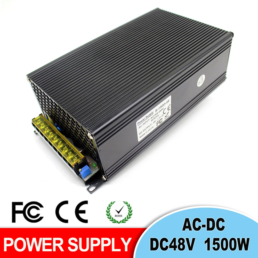 Регулируемый импульсный источник питания DC48V 31 3a 1500 Вт трансформаторы драйвера 110