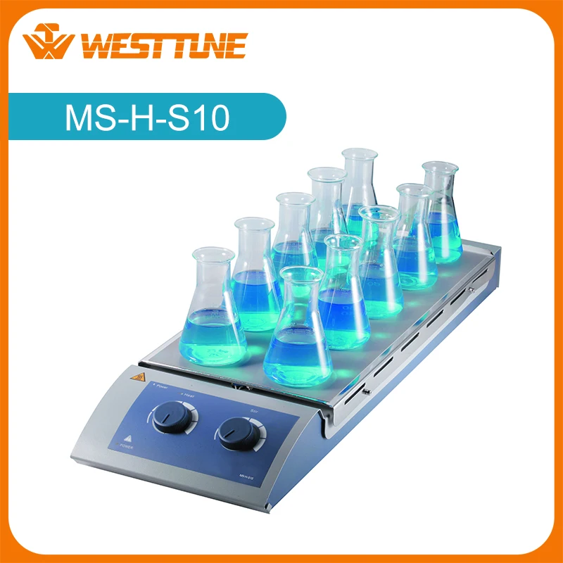 MS-H-S10 10-Channel Classic Hotplate магнитная мешалка из нержавеющей стали максимальная