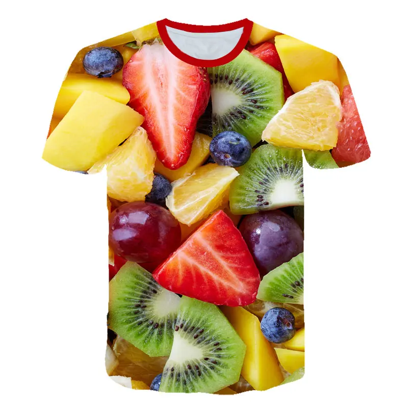 Новинка Fruits Food 3D футболка для мужчин с принтом банок пива хип хоп коротким