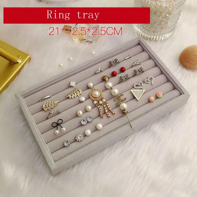 Бархатный поднос для хранения ювелирных изделий демонстрационный держатель