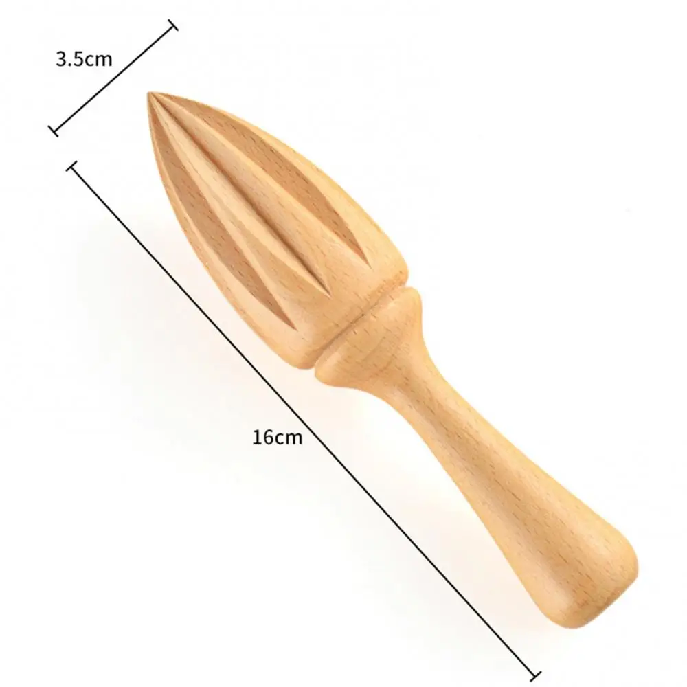 

50%HOTWooden Lemon Squeezer Fruits Reamer Handmade Juicer Extractor Kitchen Gadget