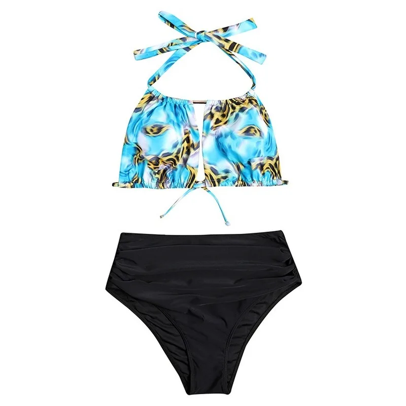

The new women's swimwear sexy back-to-back neck straps split swimsuit bikini bikini bikini bikini