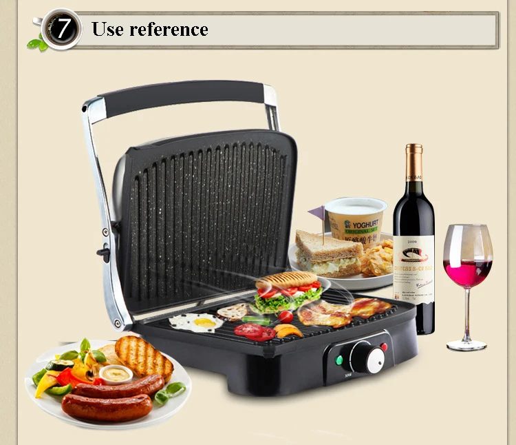 Бездымный антипригарный гриль для барбекю машина приготовления сосисок сэндвич