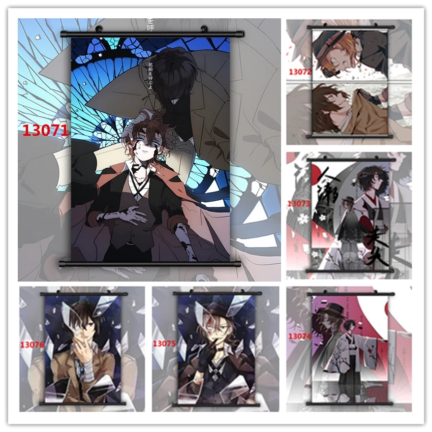 

Bungou Stray Dogs Nakahara Chuuya Dazai Osamu HD Print Wall Poster Scroll