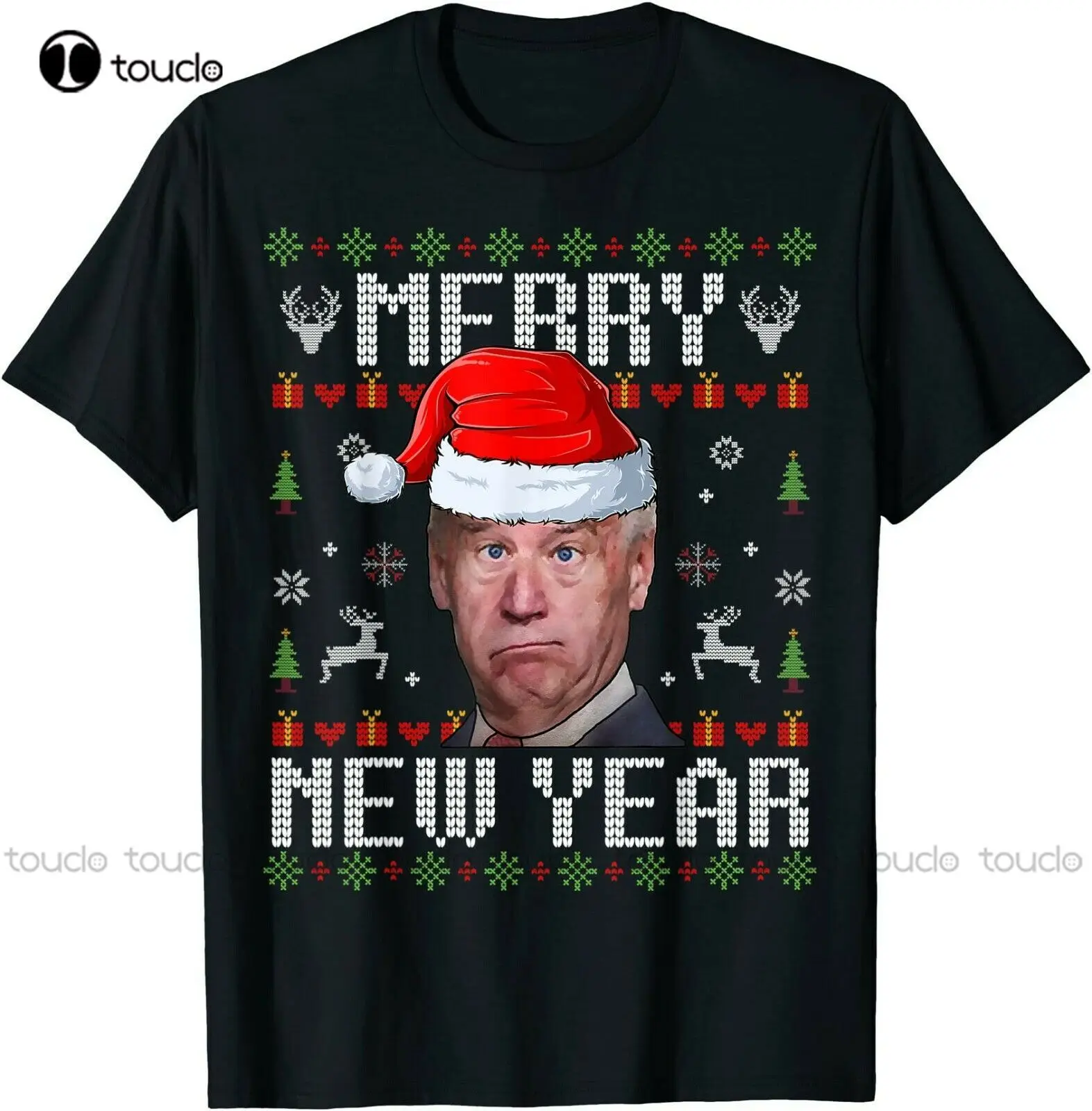 

Funny Santa Joe Biden Happy New Year Ugly Christmas Sweater T-Shirt Shirts For Teens Girls Custom Aldult Teen Unisex Xs-5Xl Gift