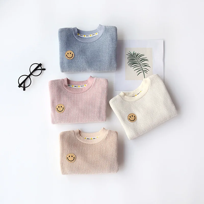 Детский свитер с длинным рукавом круглым вырезом в Корейском стиле | Детская